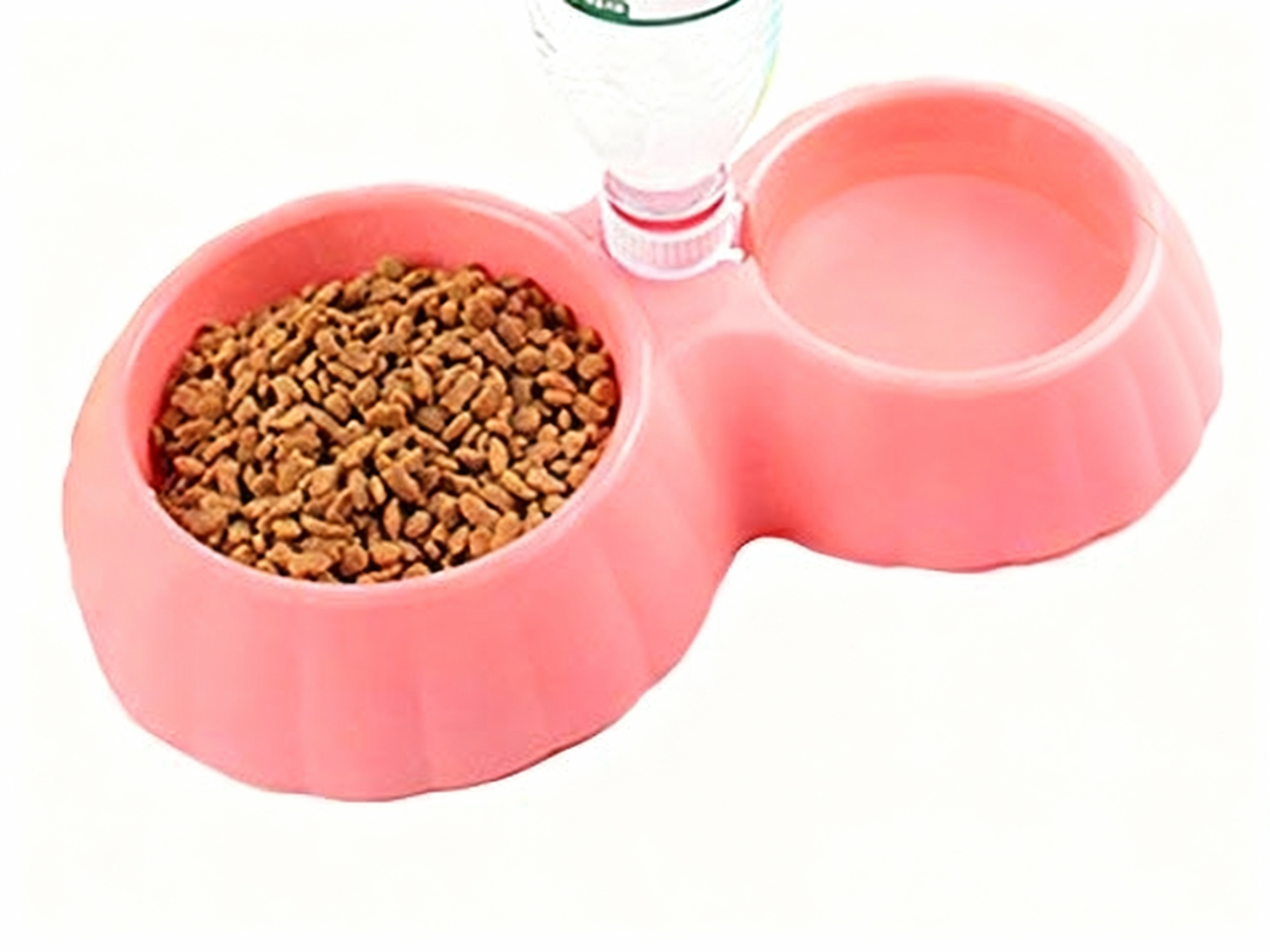 Dual Dog Bowl With Water Dispenser
