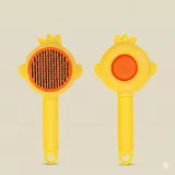 Self cleaning cat grooming tool