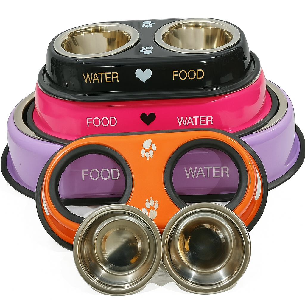 Printed Dog Food and Water Bowls