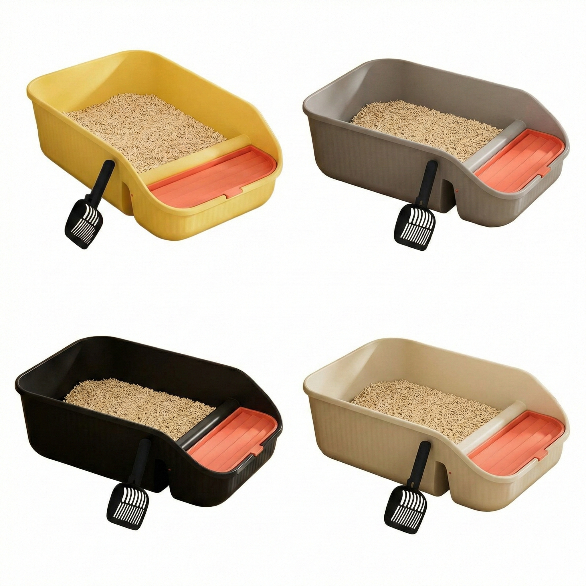 Semi-Closed Cat Litter Pan