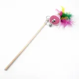 Cat Teaser Wand Multi-Pack with Feathered Rope Toys & Bell