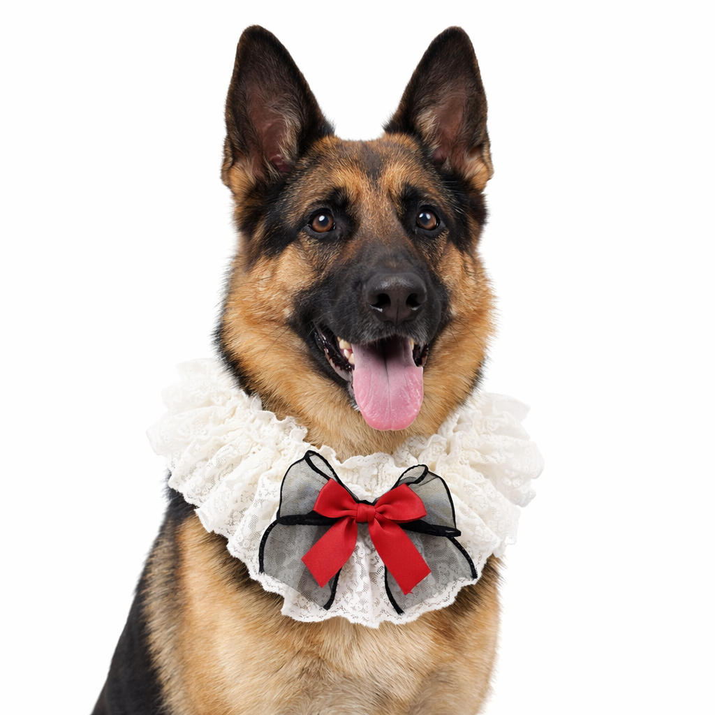 Pet Neckwear — Party Bow Red Grey