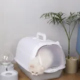 Enclosed Cat House Litter Box with Scoop