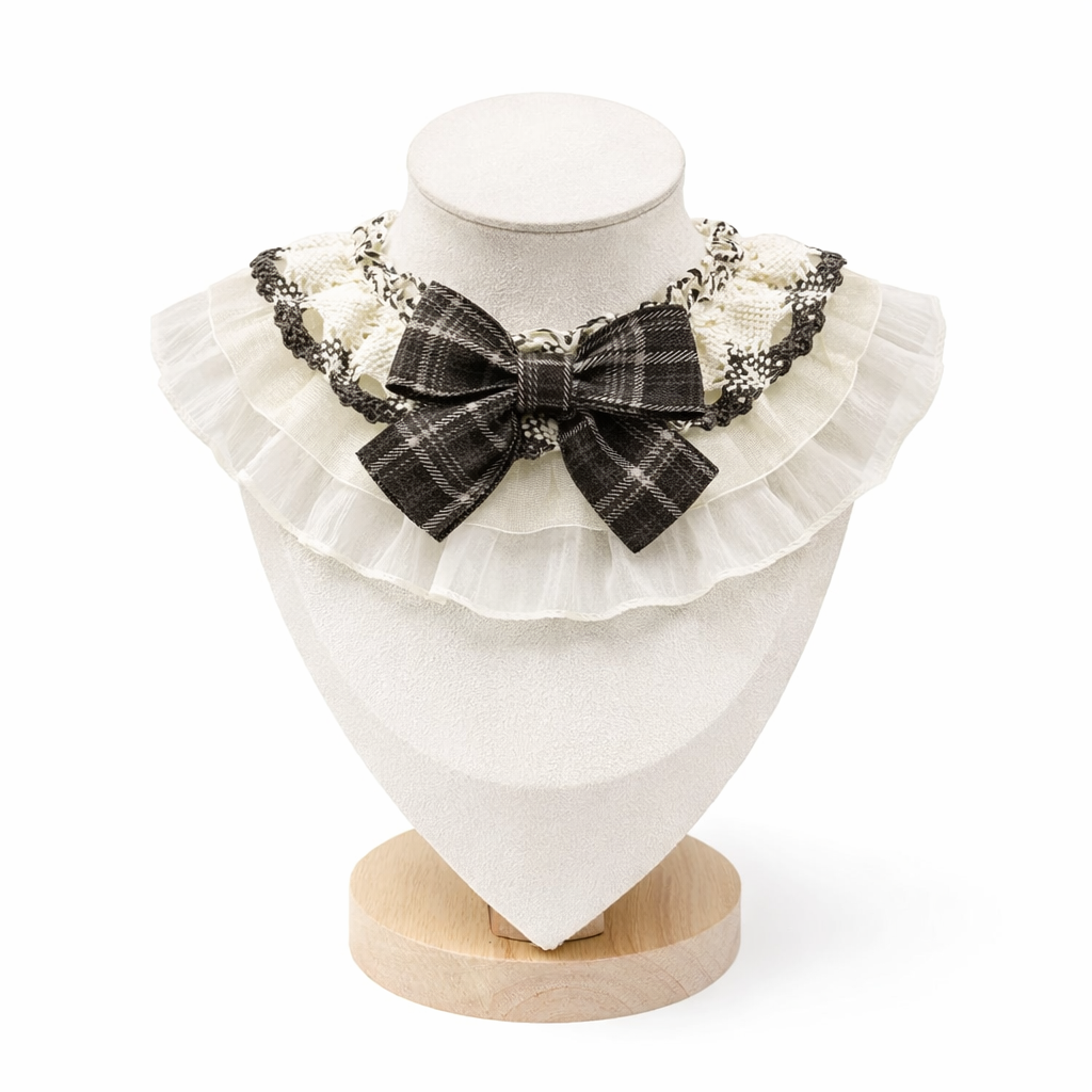 Bow Lace Pet Neckwear – Black