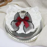 Party Bow Pet Neckwear – Red Grey