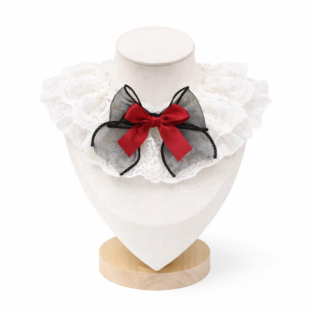 Party Bow Pet Neckwear – Red Grey