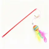Rainbow Cat Teaser Wand Multi-Pack with Feather Ball & Bell
