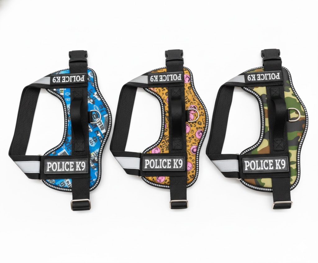 Printed Police K9 Reflector Harness