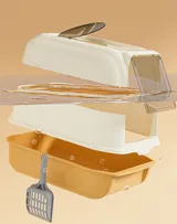 Double Door Enclosed Cat Litter Box