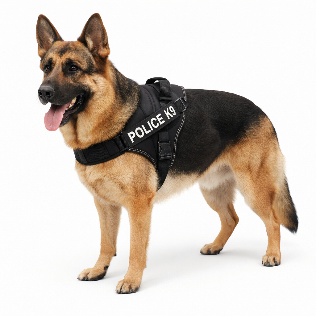 Police K9 Reflective Dog Harness with Handle