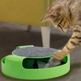 Interactive Cat Toy – Spinning Mouse & Scratch Pad Play Station