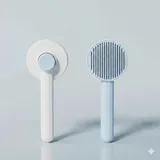 Self cleaning pet slicker brush