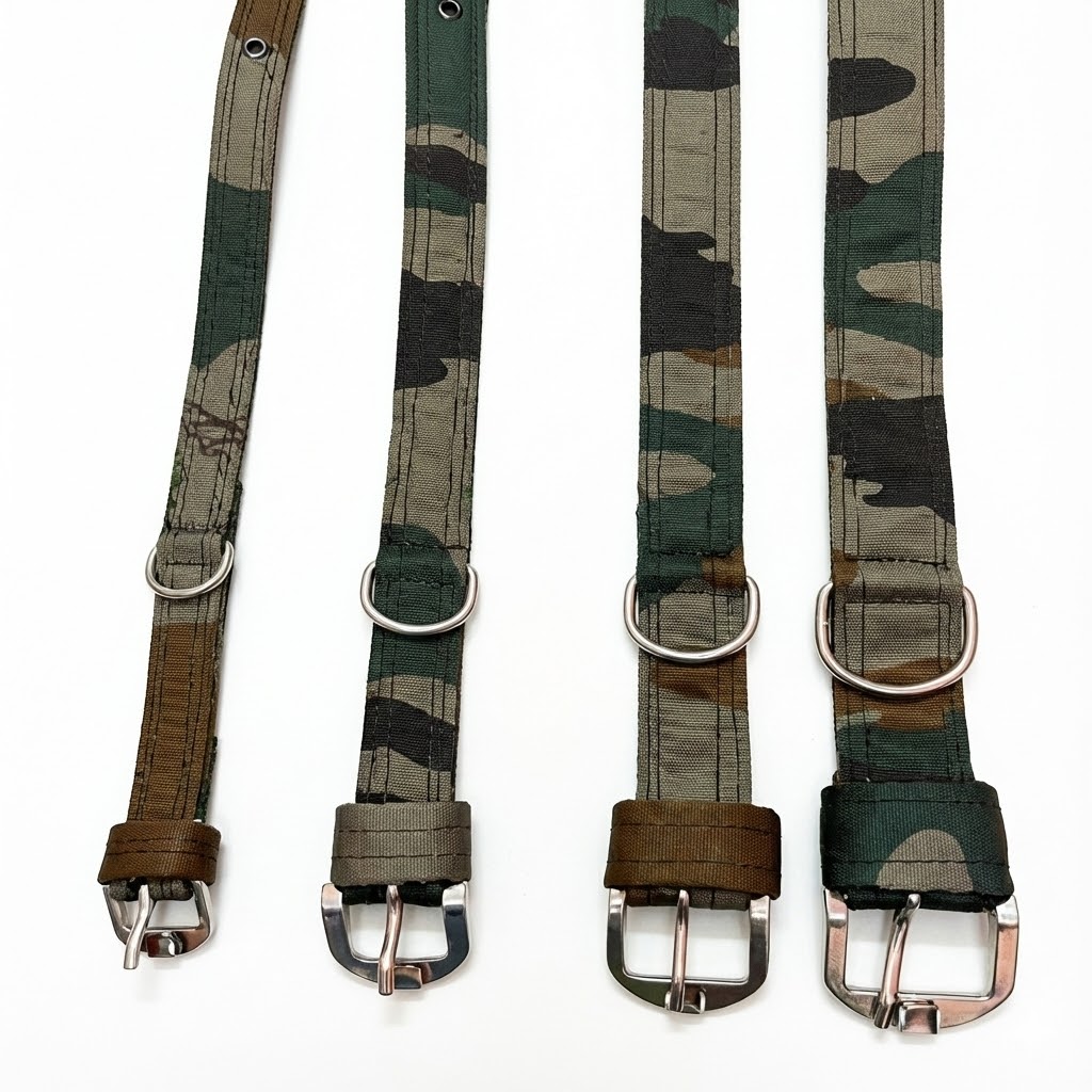 Army Style Dog Collar Camouflage Pet Collar for Dogs