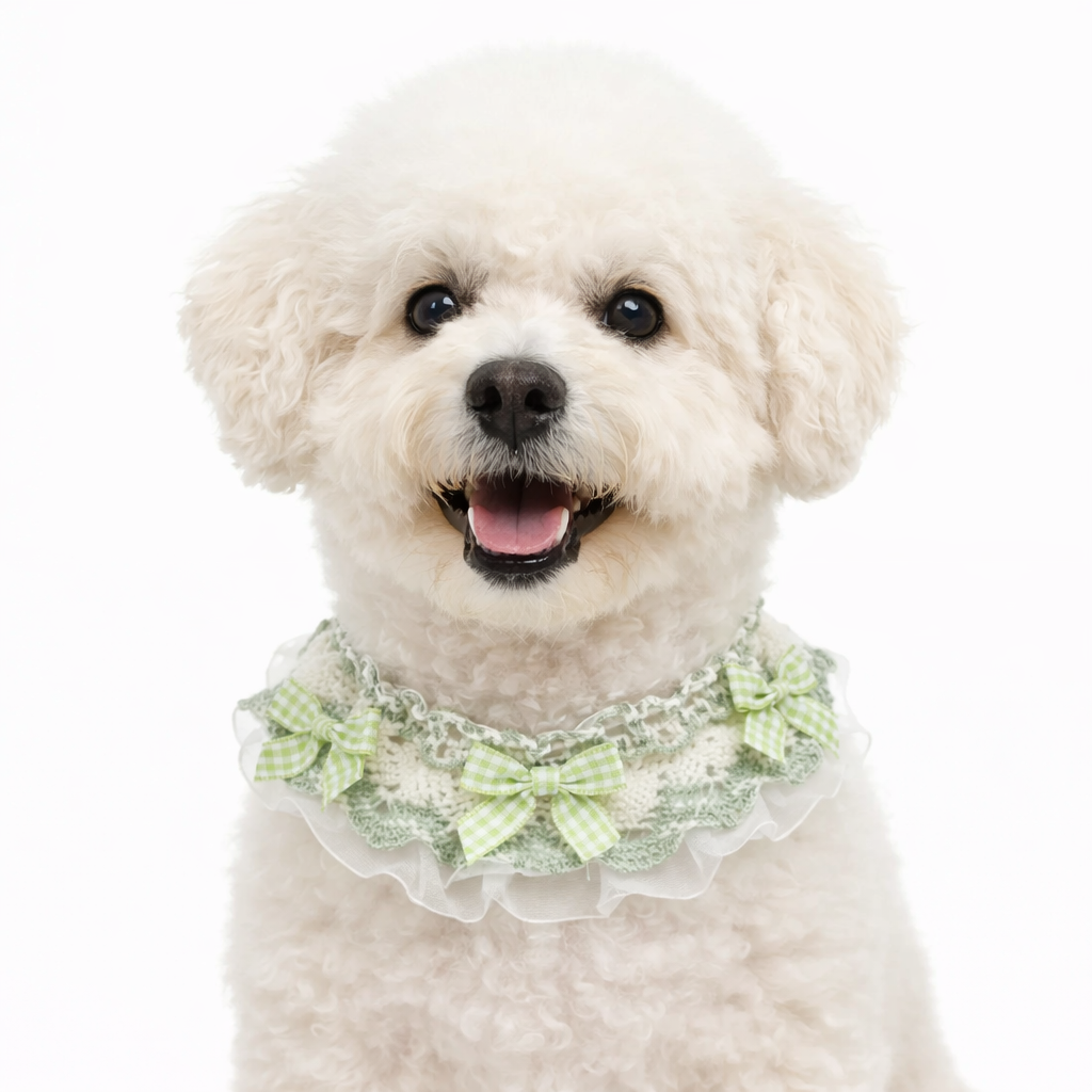 Pet Neckwear — Pastel Bow Frill Mint